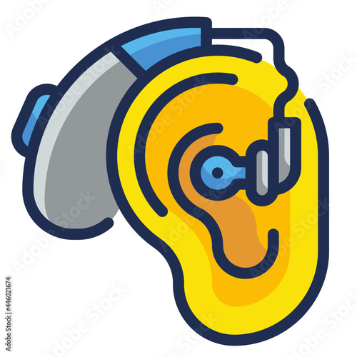 hearing aid line icon