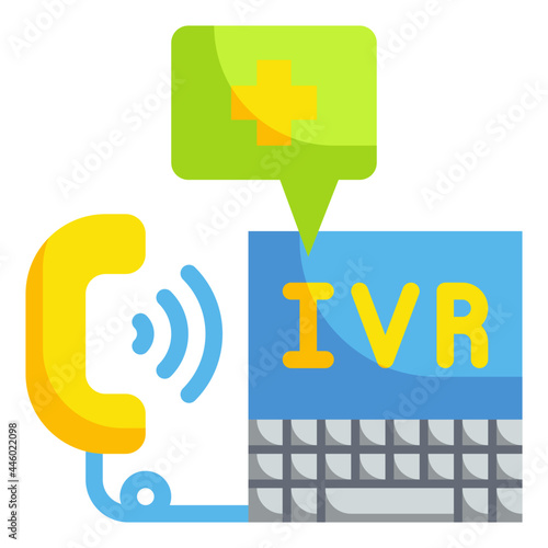 ivr call center flat icon