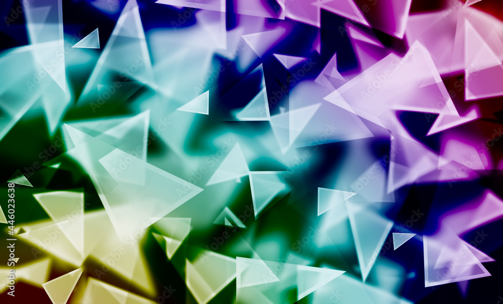 Abstract colorful bokeh glass shards for background