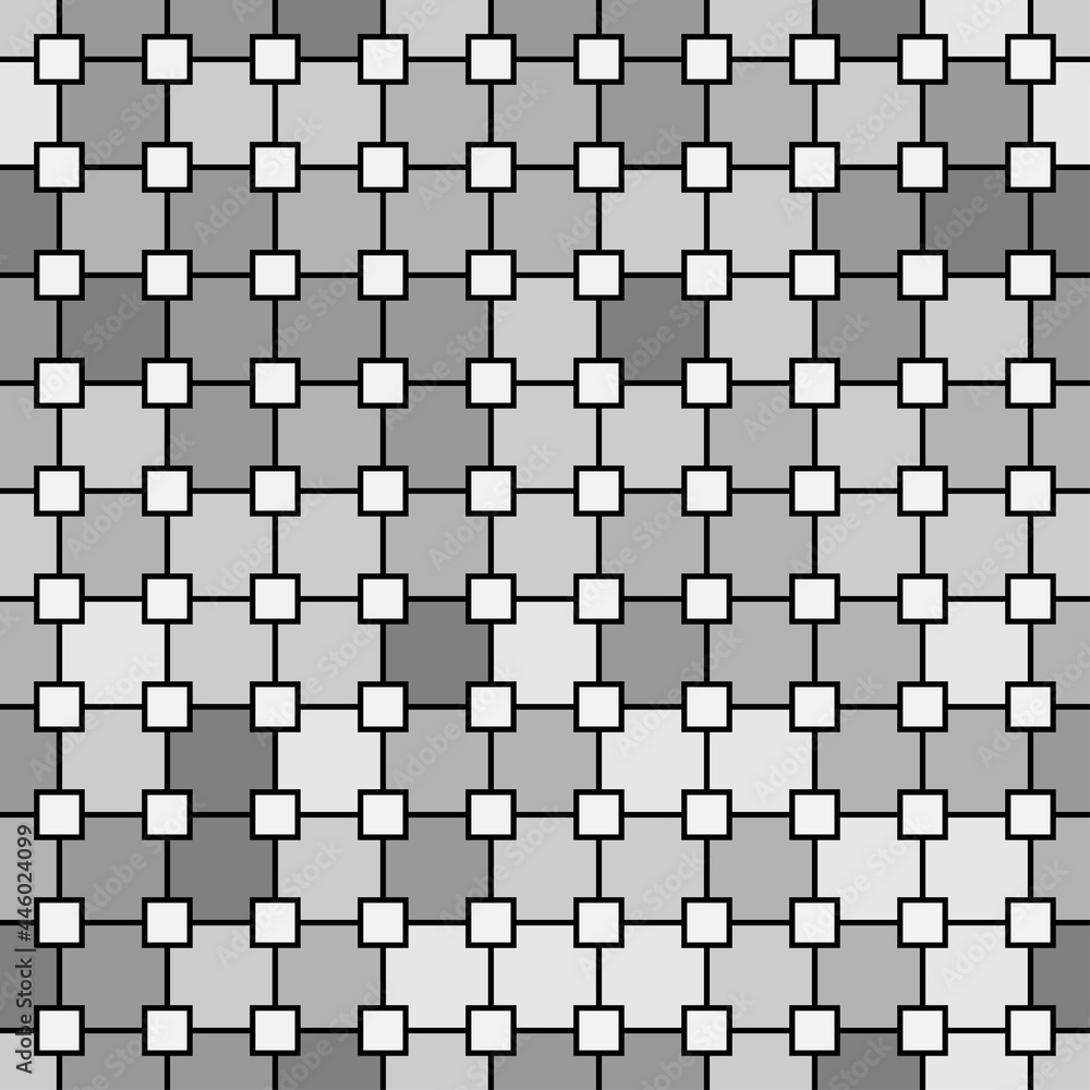 Seamless square tile vibrant contrast gray and white pattern vector background Seamless square tile vibrant contrast gray and white pattern vector background