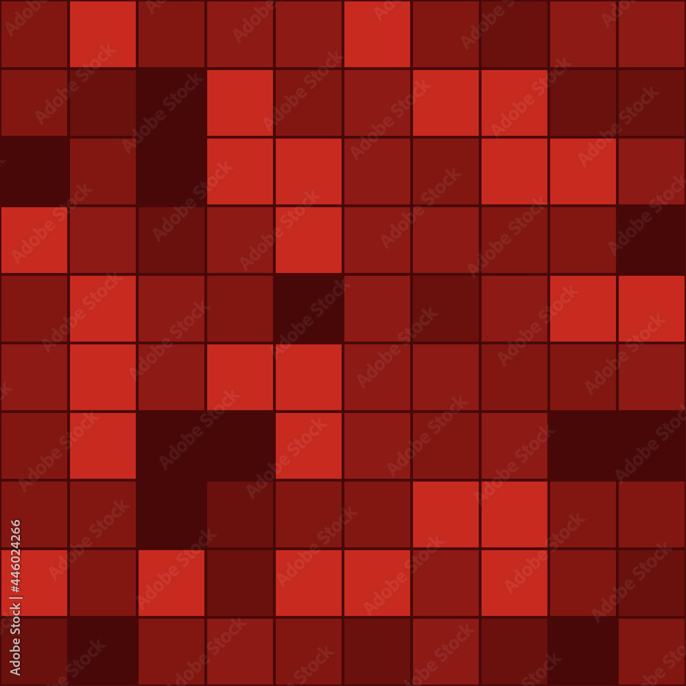 Seamless square tile vibrant red vine toned pattern vector background Seamless square tile vibrant red vine toned pattern vector background