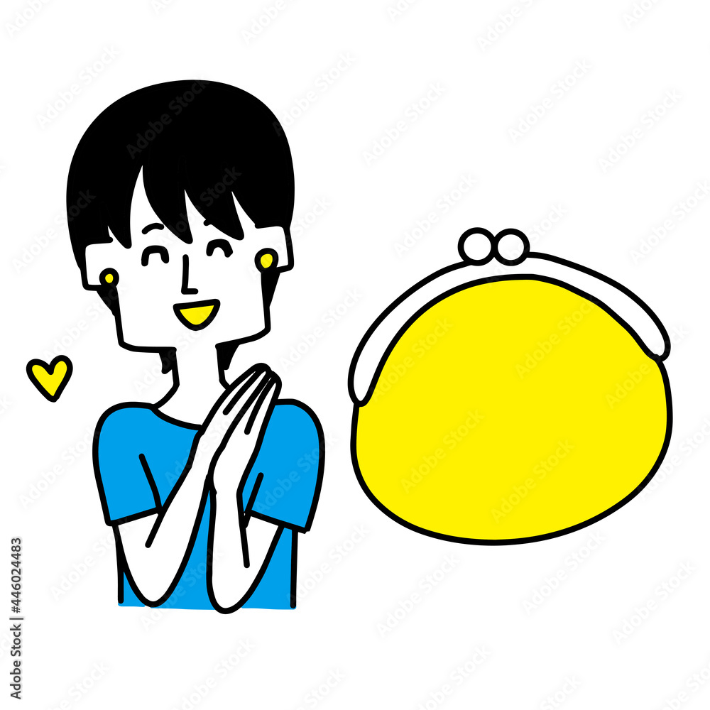お財布に優しいことを喜ぶ女性 お財布に優しいことを喜ぶ女性