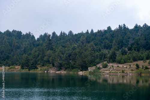 Mesmerizing landscape reflected in Mihrican Goleti, Turkey photo