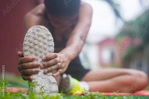 person working out in the outdoors