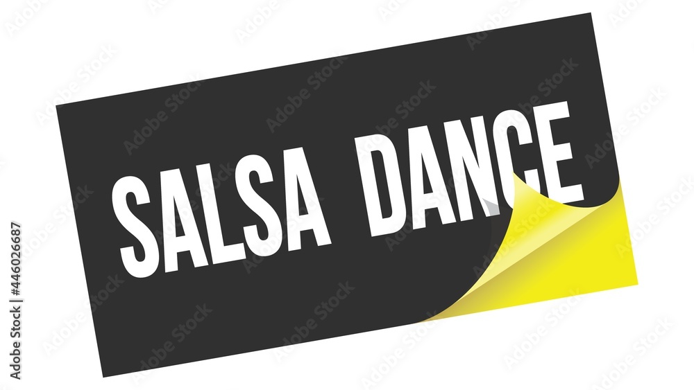 SALSA DANCE text on black yellow sticker stamp. SALSA DANCE text on black yellow sticker stamp.
