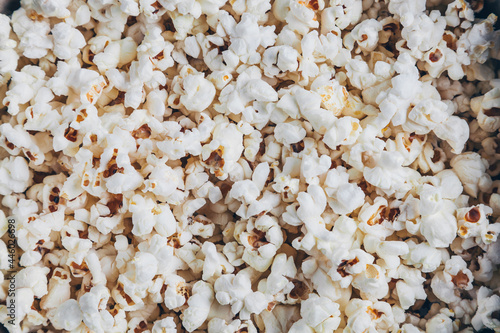 Popcorn texture. Snack for watching movies
