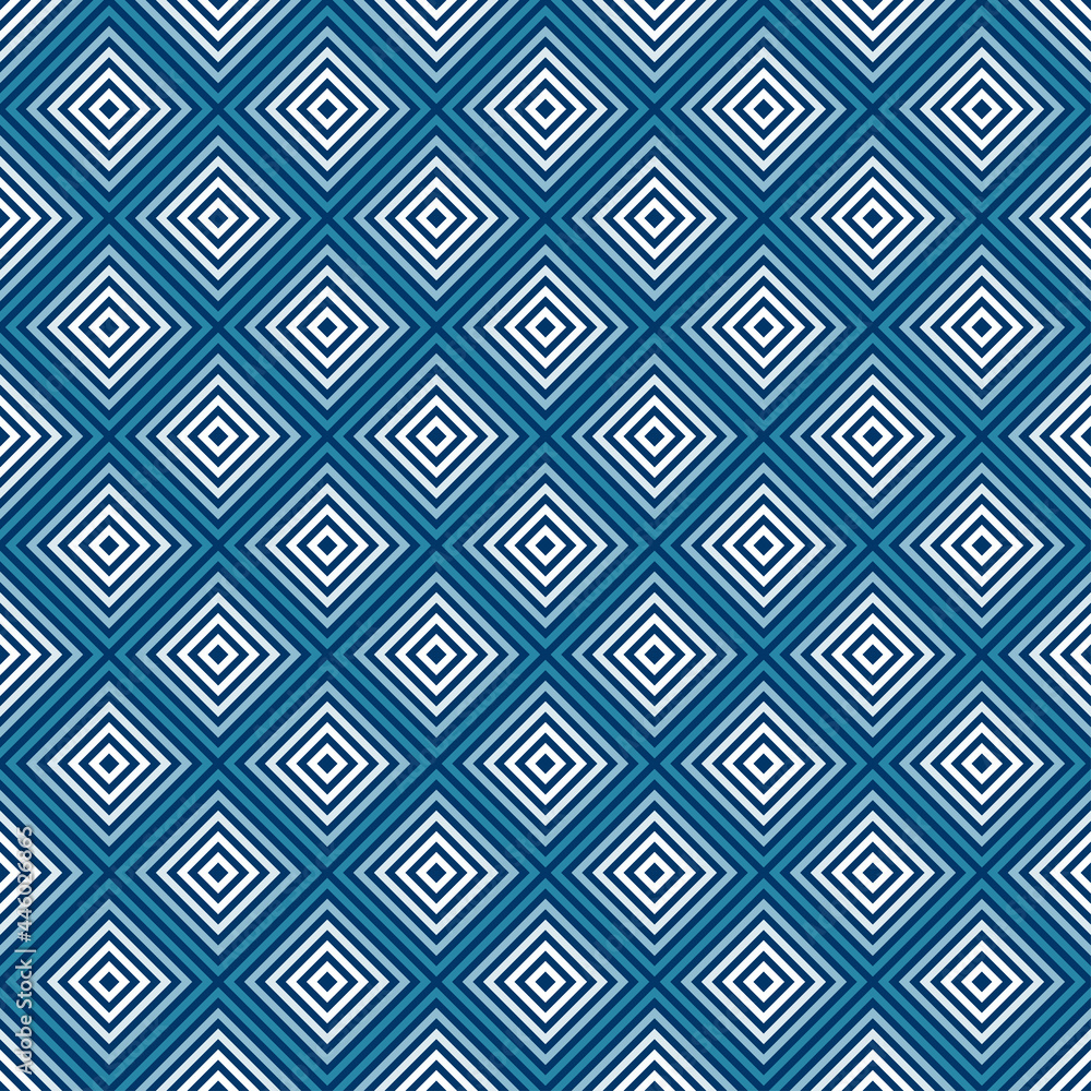 Seamless diamond vibrant contrast blue and white pattern vector background Seamless diamond vibrant contrast blue and white pattern vector background