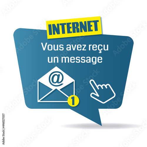 Logo vous avez reçu un message. photo