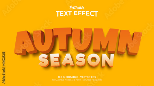 Autumn Season, Text Effects, Editable Text Style