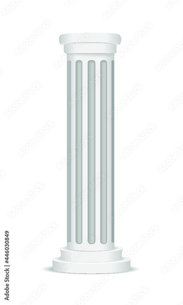 White column isolated on a white background White column isolated on a white background