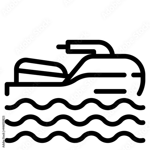 jetski line icon
