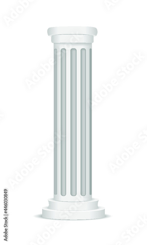 White column isolated on a white background