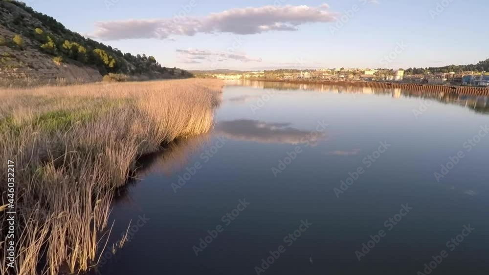 aerial views of the ebro river aerial views of the ebro river
