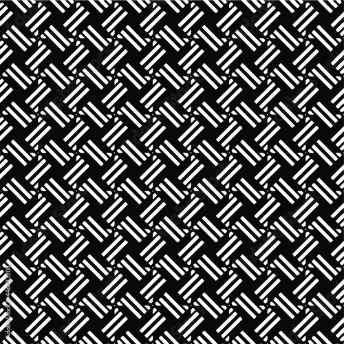 eamless vector pattern in geometric ornamental style. Black and white pattern. 