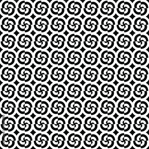 eamless vector pattern in geometric ornamental style. Black and white pattern. 