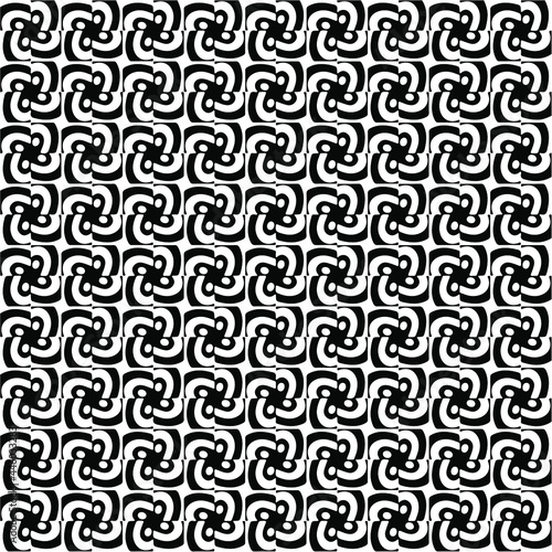 eamless vector pattern in geometric ornamental style. Black and white pattern.  © t2k4