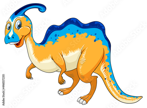 A Parasaurus dinosaur cartoon character