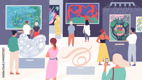 People on exhibition at the Museum of Fine Arts
