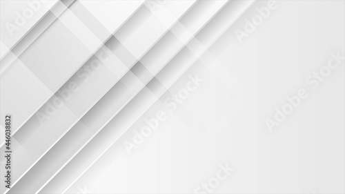 Grey white tech geometric abstract background