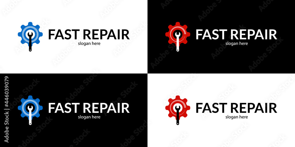 Modern fast repair logo