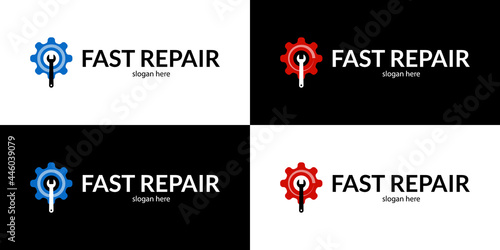 Modern fast repair logo