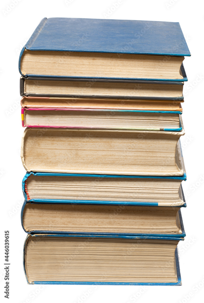 stacked old book isolated on white background stacked old book isolated on white background