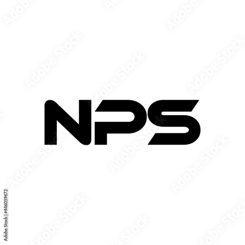 NPS letter logo design with white background in illustrator, vector logo modern alphabet font overlap style. calligraphy designs for logo, Poster, Invitation, etc.