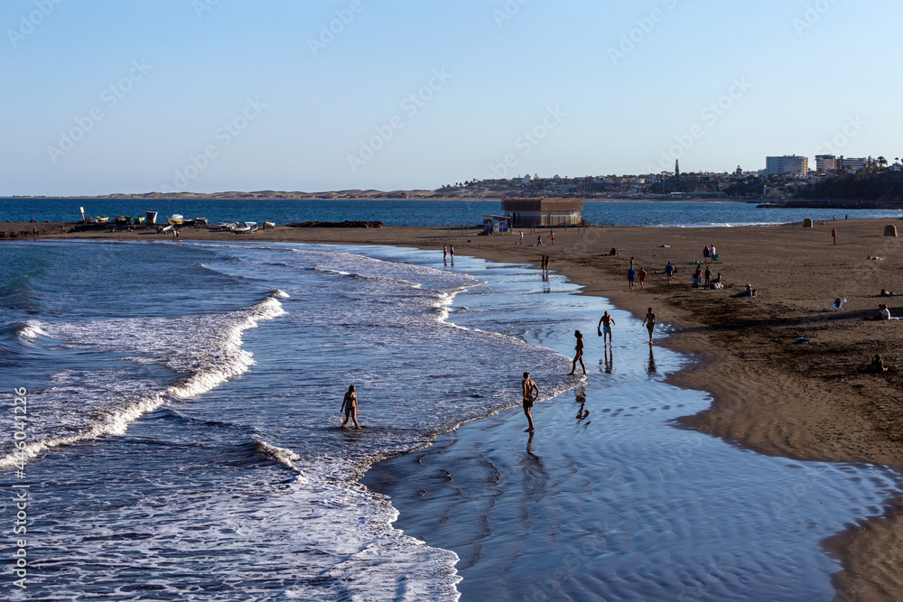 Obraz premium Sandy beaches in Maspalomas