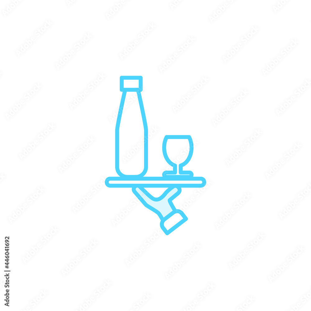 Illustration Vector Graphic of Hand and Tray icon Illustration Vector Graphic of Hand and Tray icon