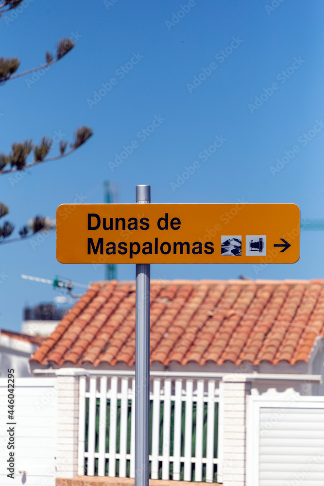 Road sign in Maspalomas