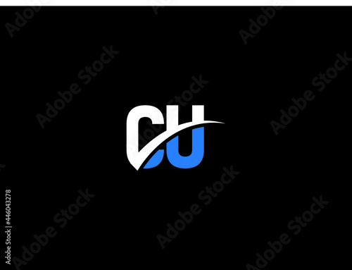 Letter CU Logo, creative cu logo icon vector image design for your business