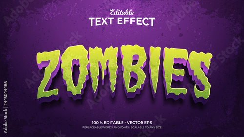  Zombies, Text Effects, Editable Text Style 