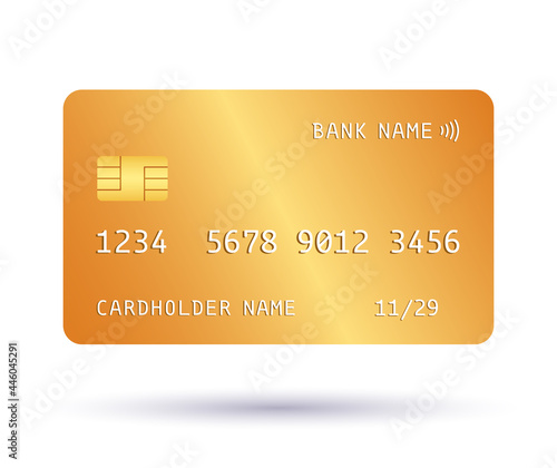 gold unlimited credit card vector illustration isolated