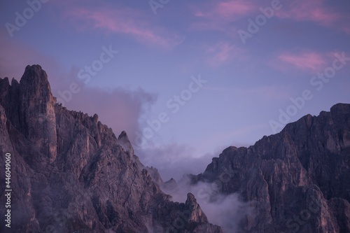 The northern side of Sasso Lungo at sunset from the Val Gardena area © TPhotography