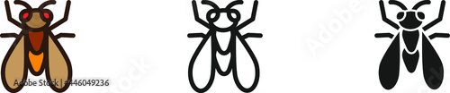 Fruit fly icon , vector