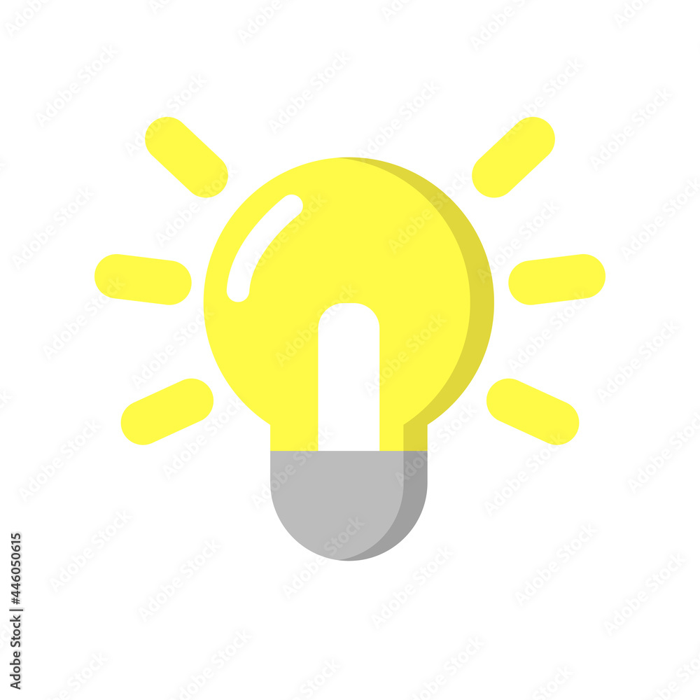 light, lamp flat icon. isolated on a white background. concept of explanation, idea, thinking, etc. light, lamp flat icon. isolated on a white background. concept of explanation, idea, thinking, etc.