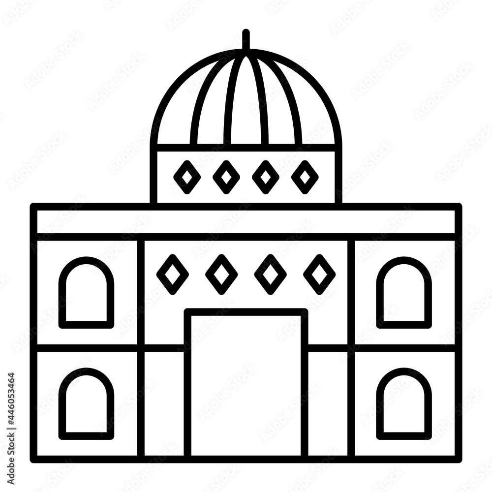 Vector Dome Rock Outline Icon Design Vector Dome Rock Outline Icon Design