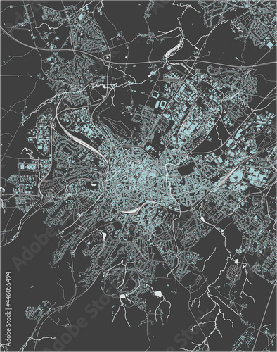 map of the city of Aachen, Germany