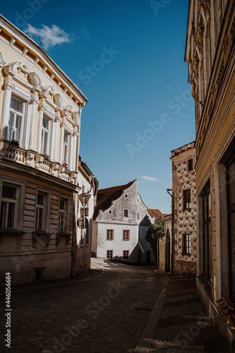 old street in the Slavonice town