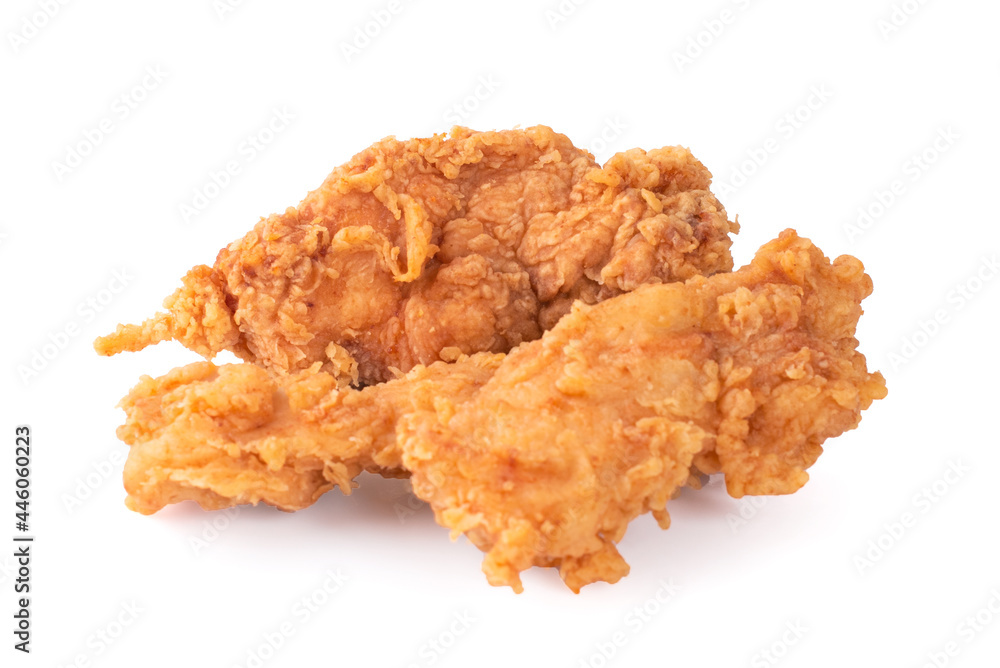 Fried chicken isolated on white background Fried chicken isolated on white background