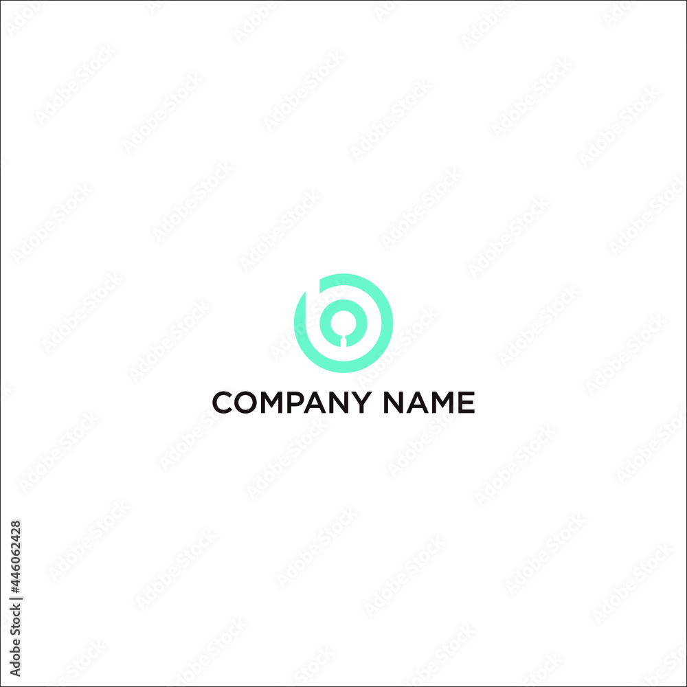 logo design Modern letter B with a magnifying glass. Suitable for many different businesses, startup, Apps, IT, Media, etc.