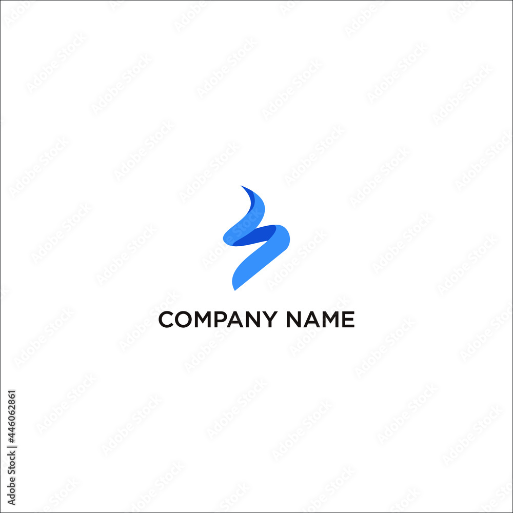 Fototapeta premium abstract logo design letter B in some abstract way abstract gradient letter corporate oval twisted professional creative logo brands