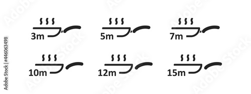 Pan, cook time icon. Food cooking timer symbol. Minutes timer concept in vector flat