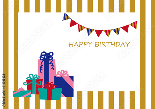 バースデーカードのイラスト素材