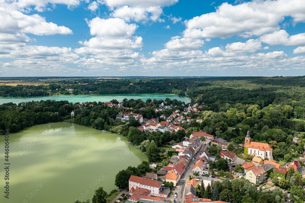 Fototapeta premium Aussicht auf Buckow in der Märkischen Schweiz im Sommer