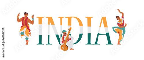 Welcome to Indian Vector Banner With Indian Characters Dancers And Musician In Traditional Outfit. 