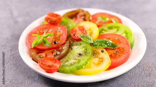 tomato salad with fresh basil