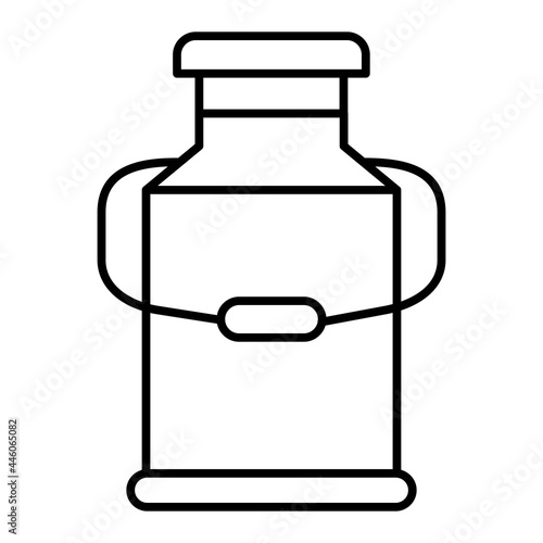 Vector Milk can Outline Icon Design