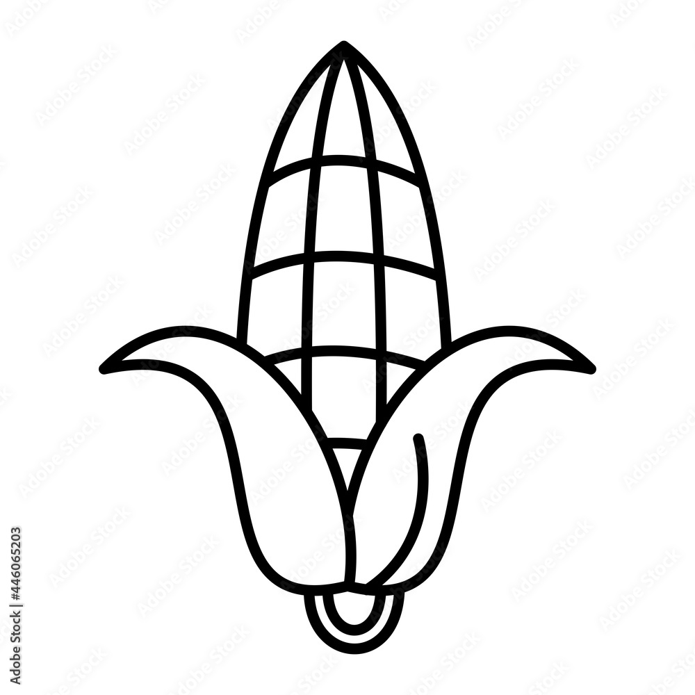 Vector Corn Outline Icon Design Vector Corn Outline Icon Design