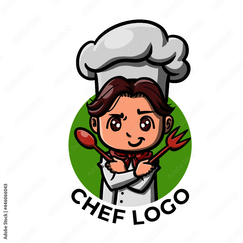 Cute Chef Cartoon for Logo or Mascot Cute Chef Cartoon for Logo or Mascot